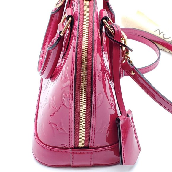 100% Authentic Louis Vuitton Alma BB Vernis Fuchsia Crossbody Bag - Picture 7 of 16